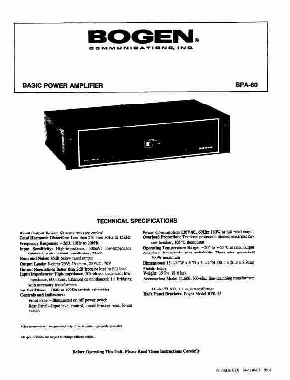 Bogen Car Amplifier BPA-60-page_pdf